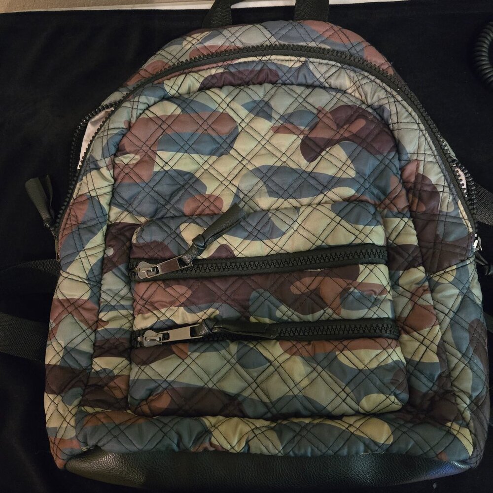 Camo backpack with Adjustable straps, Sondra Roberts Squared